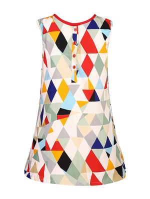 multi colored viscose frock - 14391354 - Standard Image - 3