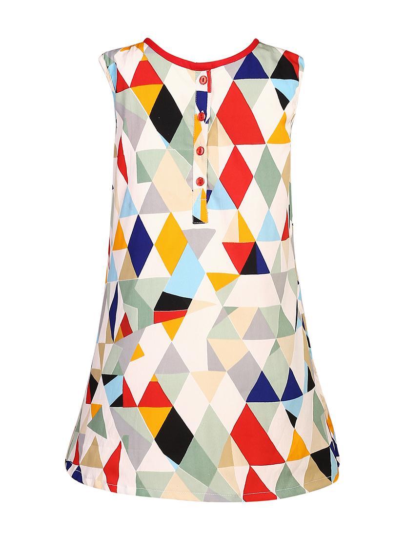 multi colored viscose frock - 14391354 - Zoom Image - 3