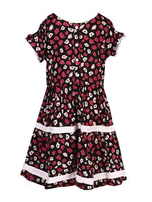 multi colored viscose frock - 14391364 - Standard Image - 3