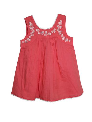 pink cotton frock - 14391375 - Very Small Image - 1
