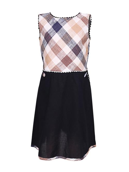navy blue cotton frock - 14391402 - Standard Image - 1