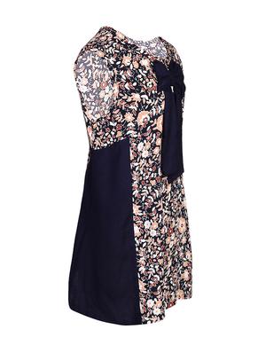 navy blue viscose frock - 14391404 - Standard Image - 2