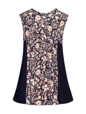 navy blue viscose frock - 14391404 - Standard Image - 3