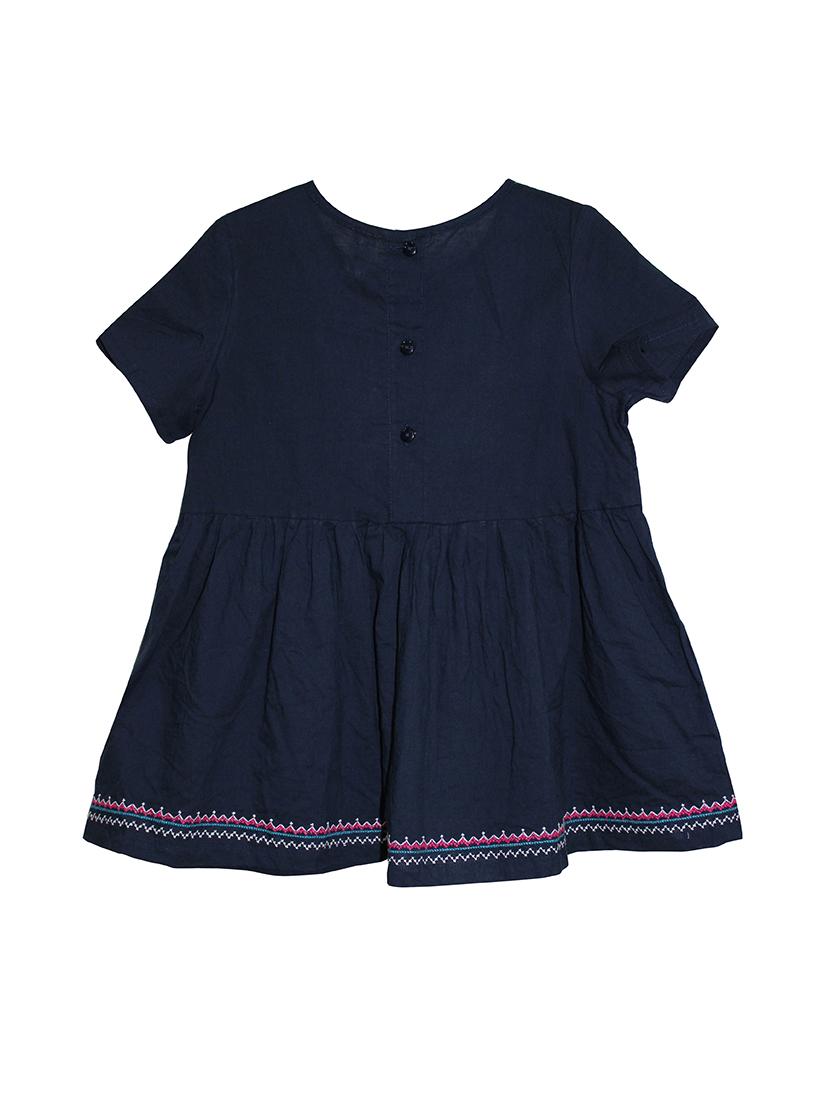navy blue cotton frock - 14391407 - Zoom Image - 2