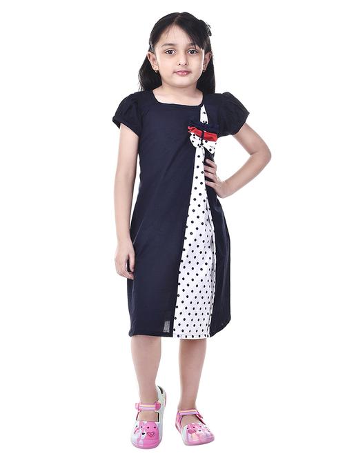 navy blue cotton frock - 14391408 - Standard Image - 1