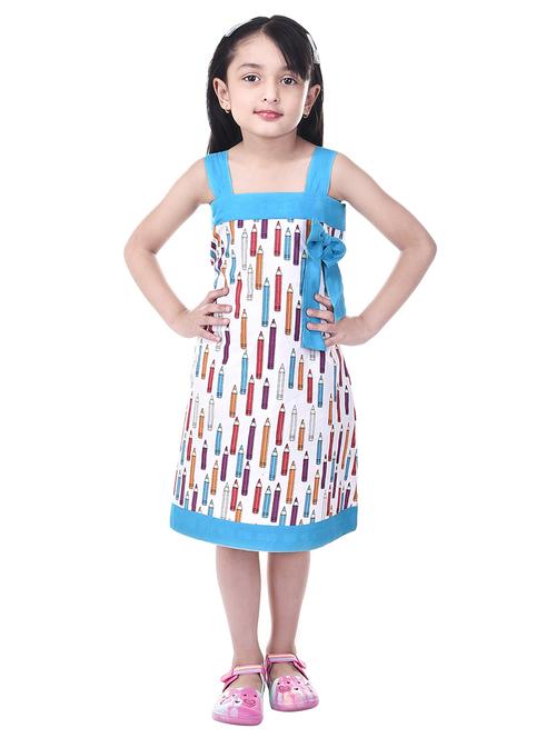 light blue cotton frock - 14391409 - Standard Image - 1