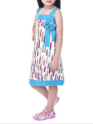 light blue cotton frock - 14391409 - Standard Image - 3