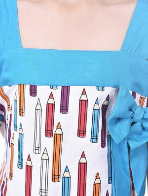 light blue cotton frock - 14391409 - Standard Image - 5