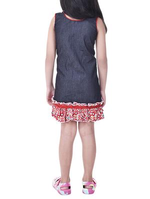 navy blue cotton frock - 14391410 - Standard Image - 4
