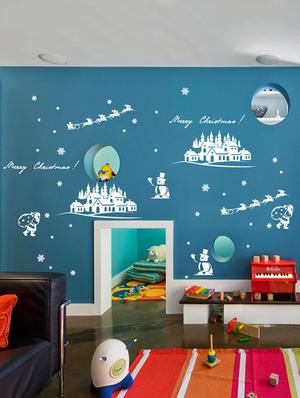 merry christmas happy new year theme wall stickers - 14391423 - Standard Image - 3