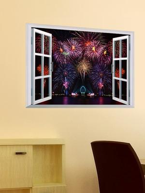 new year celebration 3d wall stickers - 14391432 - Standard Image - 2