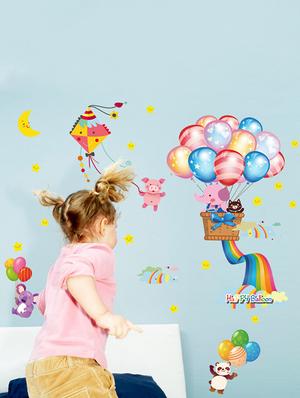 happy balloon design theme wall stickers - 14391434 - Standard Image - 2