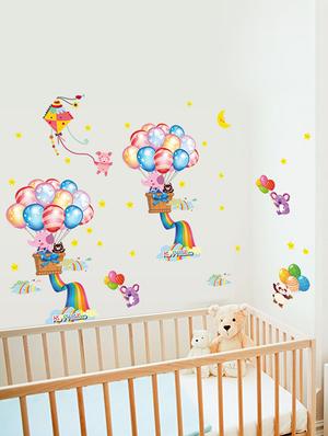 happy balloon design theme wall stickers - 14391434 - Standard Image - 3
