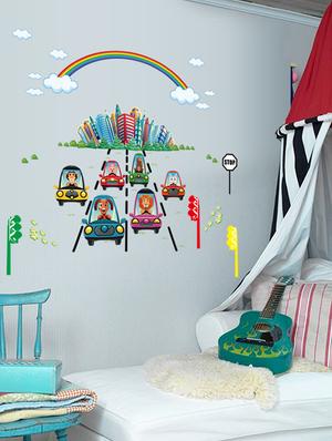 car racing games for kids theme wall stickers - 14391438 - Standard Image - 3