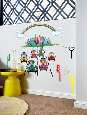 car racing games for kids theme wall stickers - 14391438 - Standard Image - 4