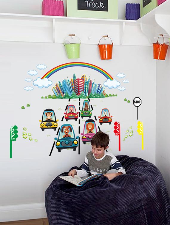 car racing games for kids theme wall stickers - 14391438 - Zoom Image - 2