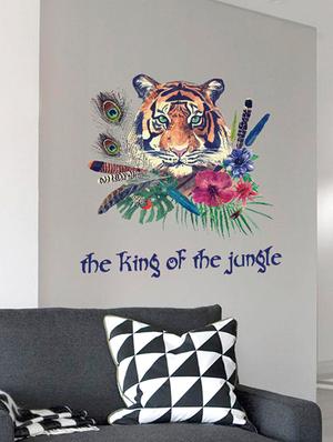the king of the jungle 3d theme wall stickers - 14391444 - Standard Image - 3