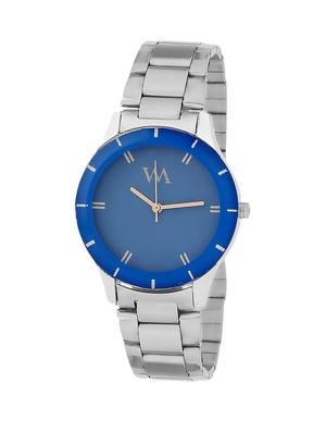 WATCH ME Silver Metal Blue Dial Watch For Women WMAL-147 - 14393459 - Standard Image - 1
