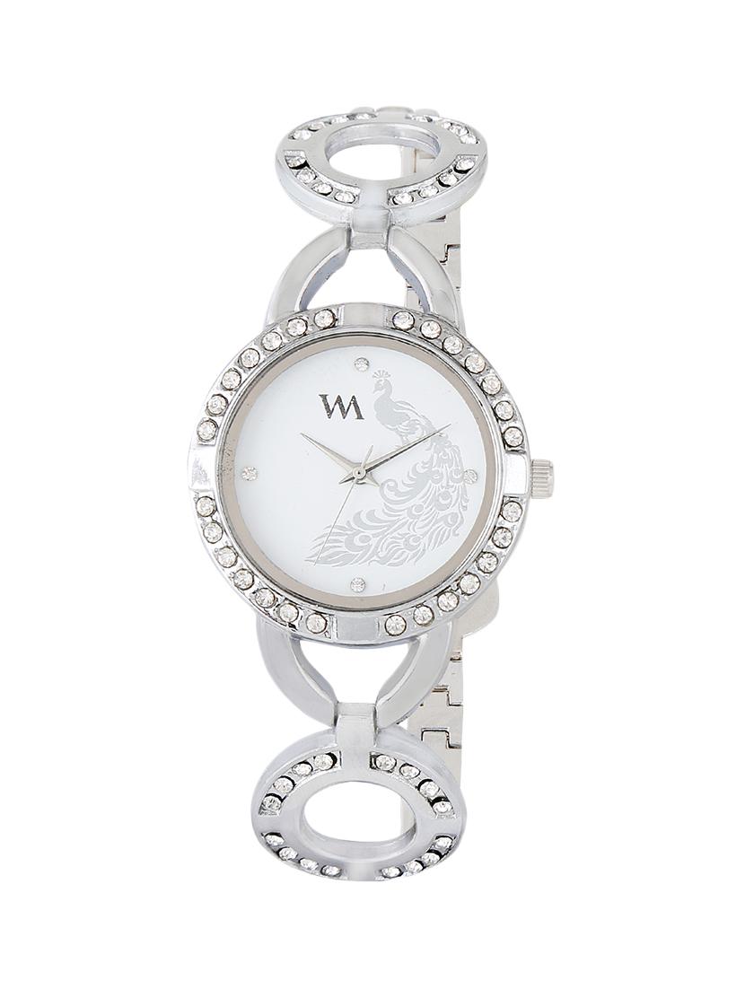 WATCH ME White dial Silver Metal Watch for Women and Girls WMAL-107-S - 14393460 - Zoom Image - 1