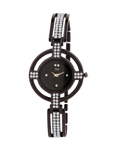 WATCH ME Black dial Black Metal Watch for Women and Girls WMAL-131 - 14393463 - Very Small Image - 1