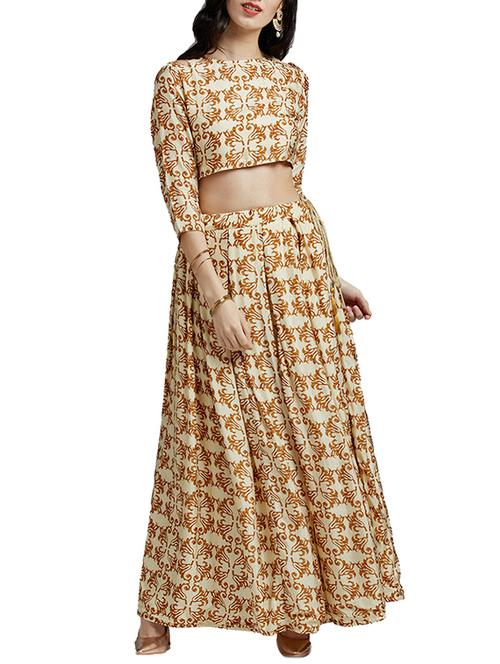 beige skirt top set - 14394134 - Standard Image - 1