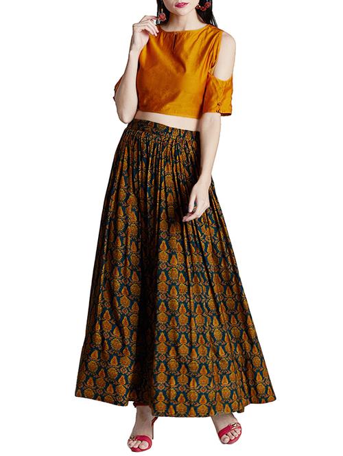 yellow skirt top set - 14394136 - Standard Image - 1