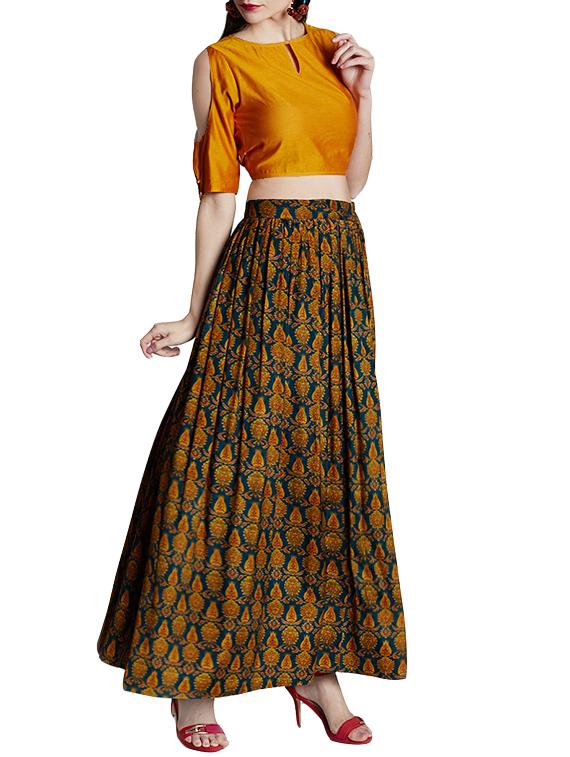 yellow skirt top set - 14394136 - Zoom Image - 2