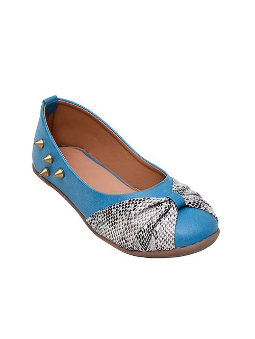blue leatherette flat - 14394289 - Standard Image - 1
