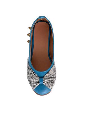 blue leatherette flat - 14394289 - Standard Image - 3