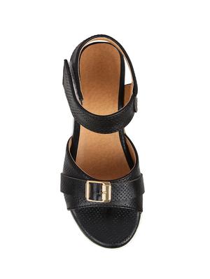 black leatherette heel - 14394295 - Standard Image - 4
