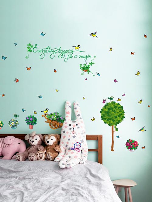 everything happens green garden theme wall stickers - 14394709 - Standard Image - 1