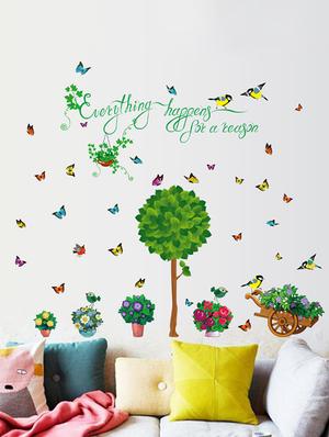 everything happens green garden theme wall stickers - 14394709 - Standard Image - 4