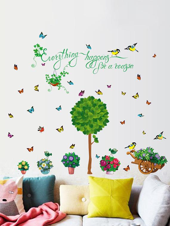 everything happens green garden theme wall stickers - 14394709 - Zoom Image - 4
