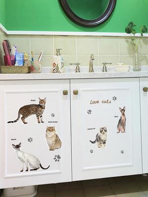 love cats animal theme wall stickers - 14394710 - Standard Image - 4