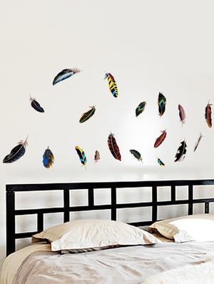 beautiful leaf theme wall stickers - 14394712 - Standard Image - 2
