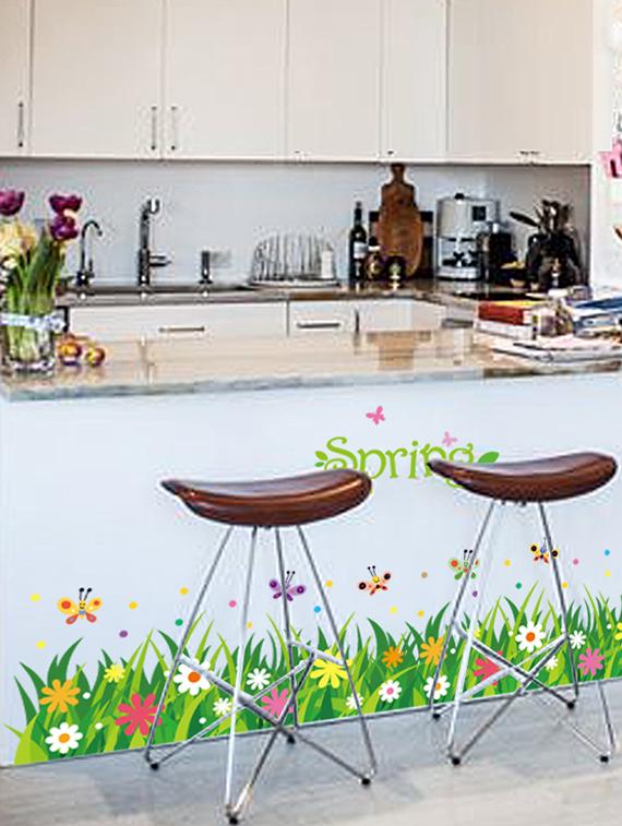 beautiful garden theme wall stickers - 14394713 - Zoom Image - 4