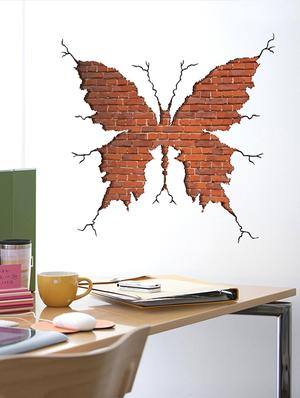butterfly drawing 3d theme wall stickers - 14394720 - Standard Image - 3
