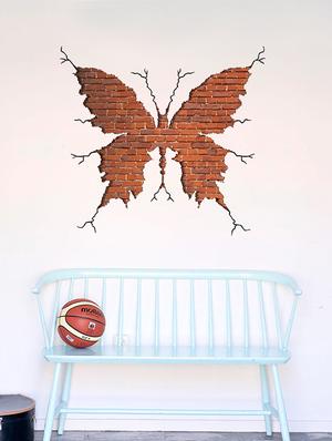butterfly drawing 3d theme wall stickers - 14394720 - Standard Image - 4