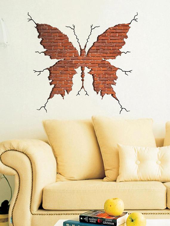 butterfly drawing 3d theme wall stickers - 14394720 - Zoom Image - 1