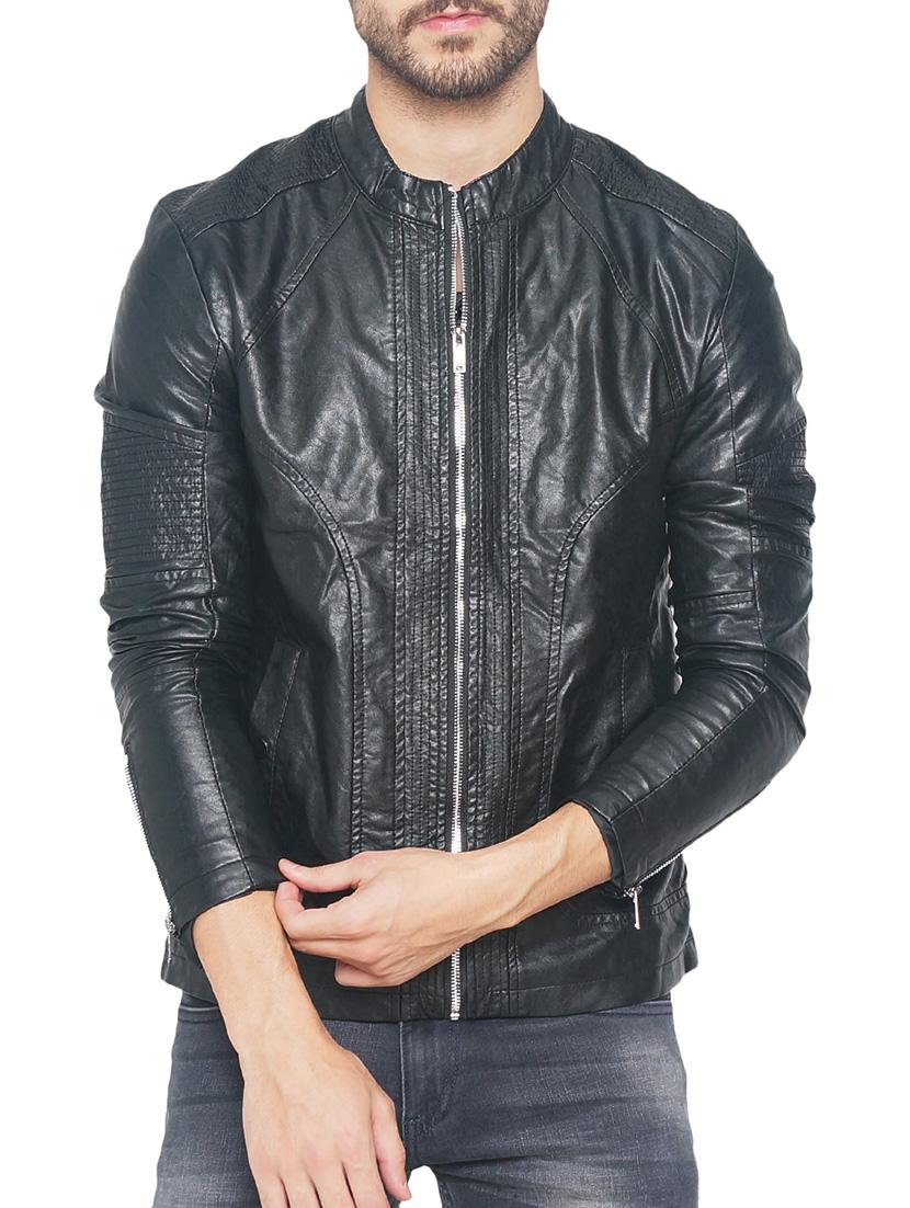 black leather biker jacket - 14394971 - Zoom Image - 1
