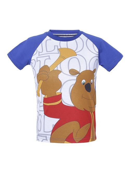 light blue cotton blend tshirt - 14395822 - Standard Image - 1