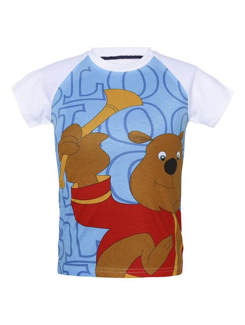 white cotton blend tshirt - 14395823 - Standard Image - 1
