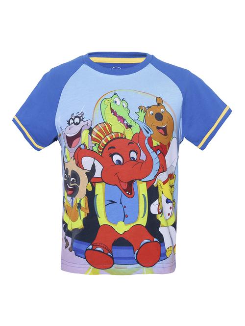 light blue cotton blend tshirt - 14395840 - Standard Image - 1