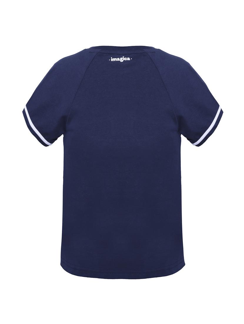 navy blue cotton blend tshirt - 14395842 - Zoom Image - 2