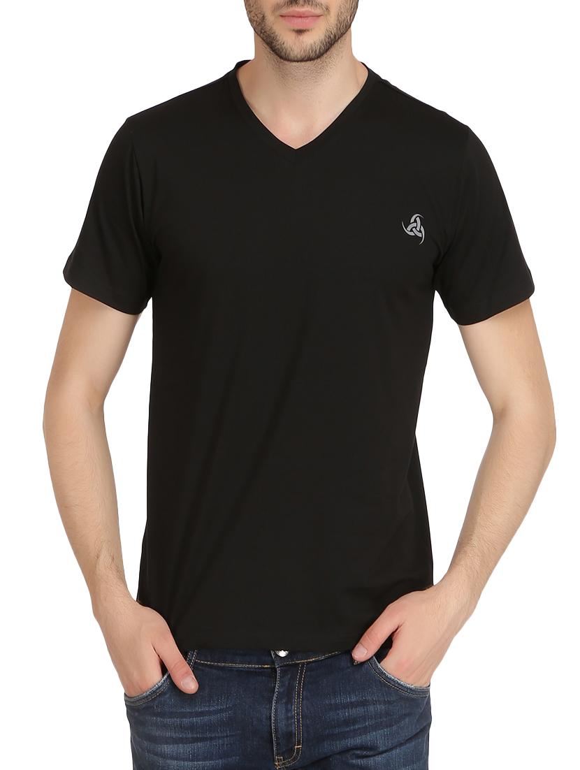 solid black polyester t-shirt - 14397257 - Zoom Image - 1