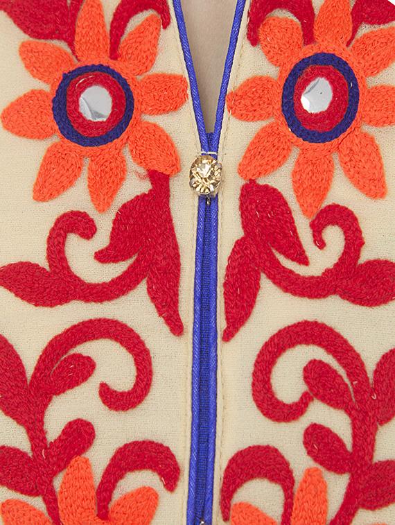 mirror work straight kurta - 14397462 - Zoom Image - 4