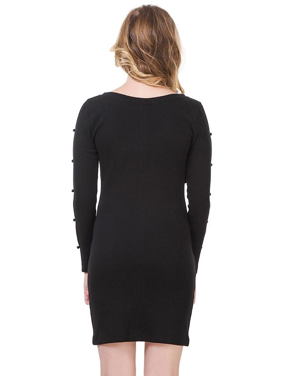 cutout sleeves embellished bodycon dress - 14397869 - Zoom Image - 4