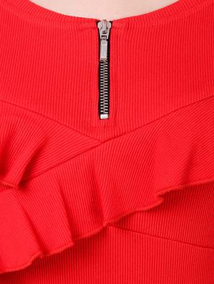 zip detail cutout sleeves bodycon dress - 14397870 - Standard Image - 5