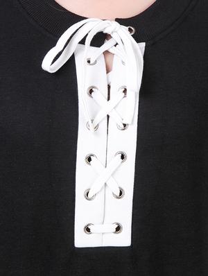 black fleece shift dress - 14397872 - Standard Image - 4