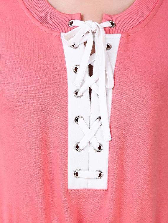 pink fleece shift dress - 14397873 - Zoom Image - 5